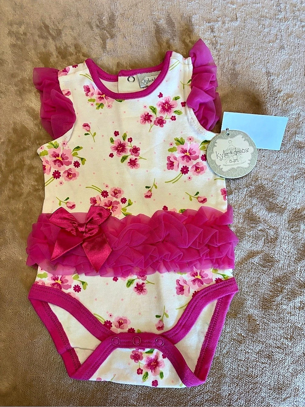 Kyle & Deena Floral Ruffle Bodysuit